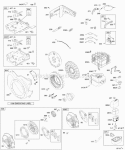 Air Cleaner Blower Housing Controls Exhaust System Flywheel Governor Spring Ignition Rewind Starter Diagram and Parts List for 124032-0101-E1  Briggs and Stratton Engine